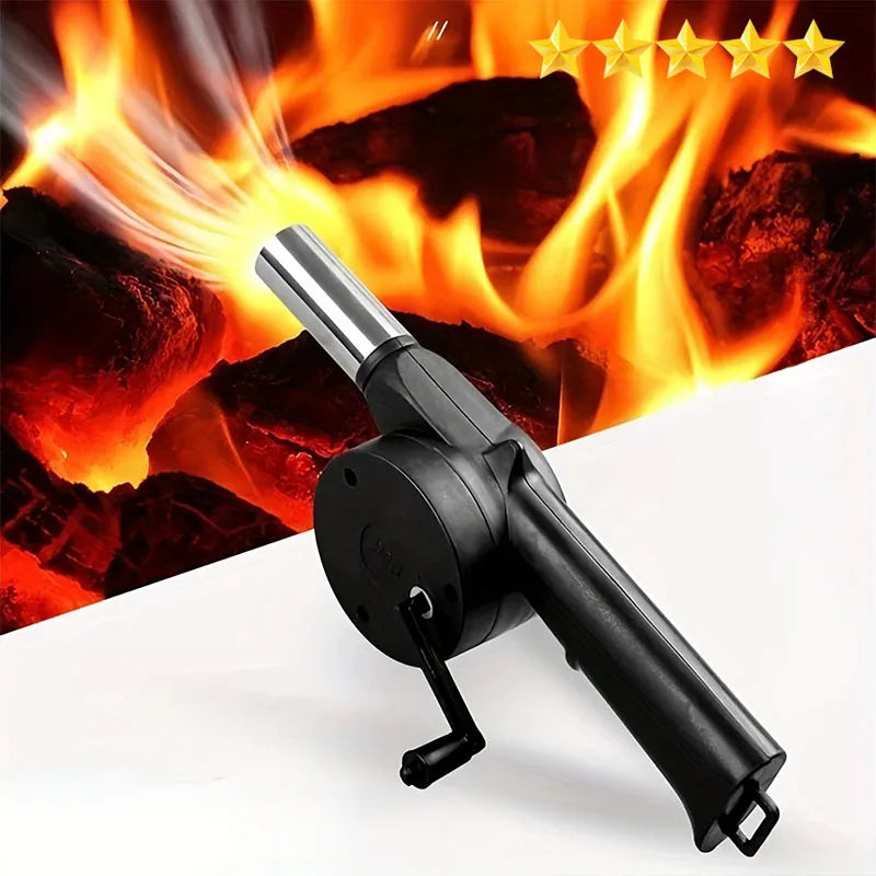 【Hot sales】 Portable Hand-Operated Blower for BBQ, Camping, and Fire Making-Effective and Easy-to-Use Stored Access