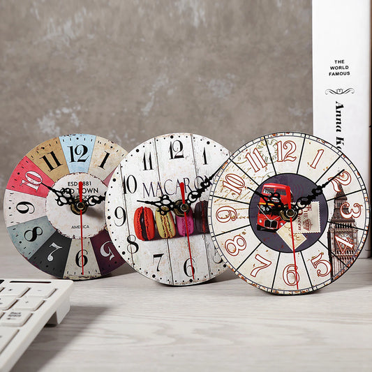 Wooden Clock Vintage Round Wall Clock Wooden Round Clock Antique Wood Wall Clock Wall Clock for Home Decoration New Office