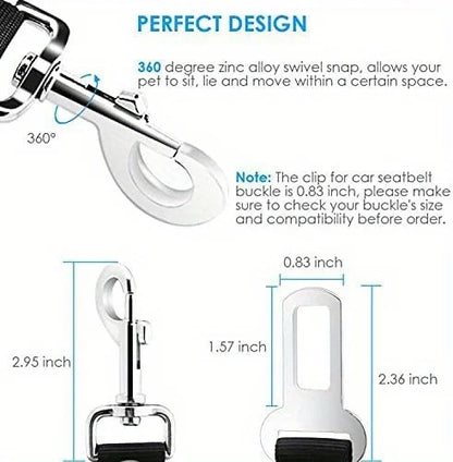 Car Seat Belt Pet Adjustable Cat Dog Car Seat Vehicle Dog Harness Lead Clip Safety Lever Traction Dog Collars Dog Accessoires