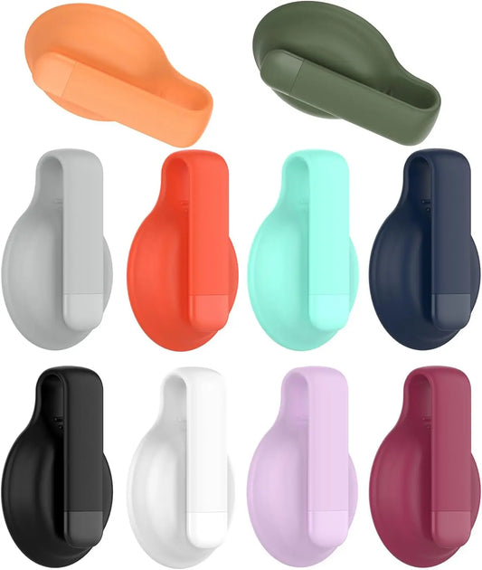 Silicone Steel Clip Compatible with Apple AirTag - Protective Silicone Clip for Tracker Protect Keychain Silicone Cover