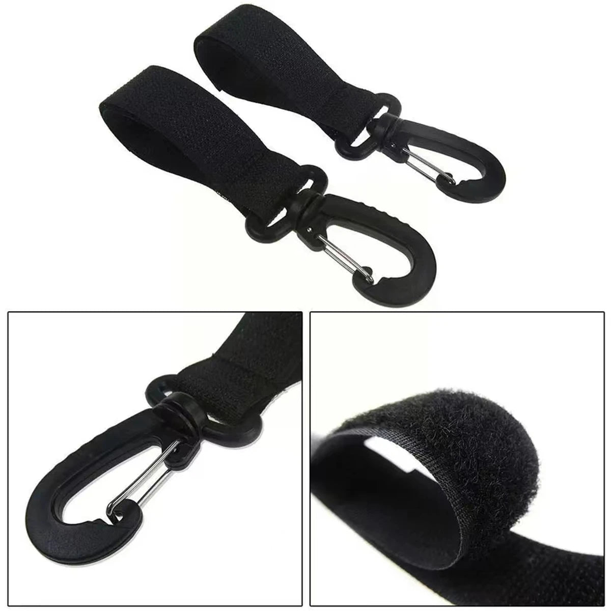 2pcs PU leather baby bag stroller hook pram rotate 360degree rotatable cart organizer pram hook crochet stroller accessories