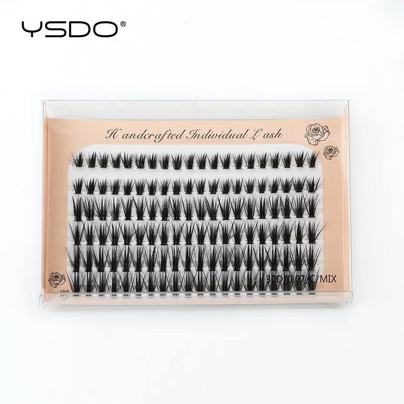 DIY Lash Extension Kit Lash Individual Lashes Clusters8-16mm With Waterproof Lash Bond And Seal Eyelash Tweezers Lash Kit