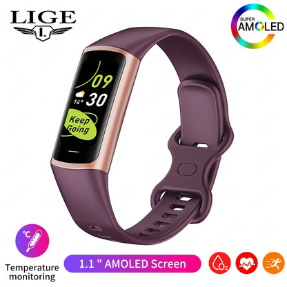 LIGE Sport Smart Bracelet Fitness Tracker For Man Women Band Waterproof Connected Phone Tracker Men Smart Watch For Android ios