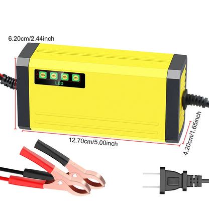 Car Battery Charger 220V Power Puls Repair Charger Moto Truck Battery Charger 12V 2A Wet Dry Lead Acid Battery LED Display