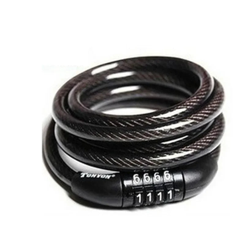 Bicycle Security Lock 4 Digit Code Mountain Bike Security Chain Padlock Fixed Code Anti-theft Lock