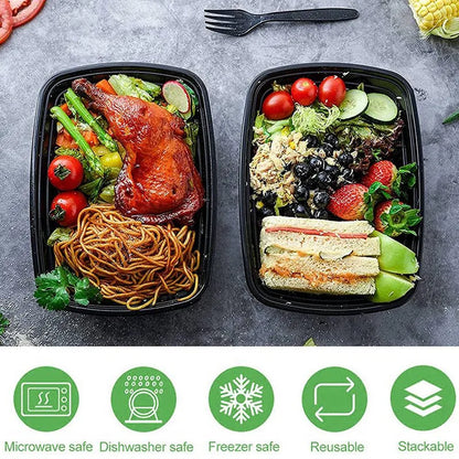 50-Pack Meal Prep Containers Food Storage Lunch Box Reusable To-Go Food Containers