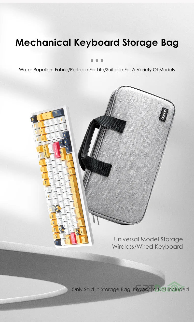 Tech Pouch Organizer for Keyboard Within 82-108 Key Mechanical Keyboard Storage Bag Organizer Travel Tech Pouches Dust Cover