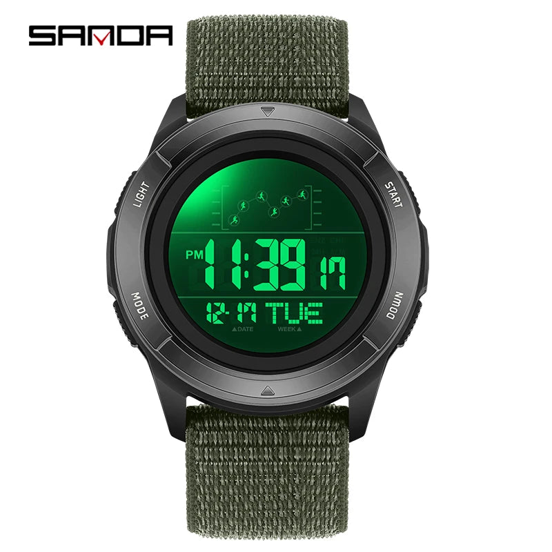 SANDA 2198 Single Monitor Male Student Electronic Watch Multifunctional Waterproof sports Student Electronic Watch 2025