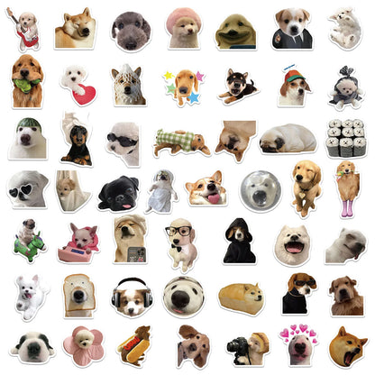50PCS Dog Stickers Cute Animal Account Materials Phone Cases Laptop Suitcases Water Cups Waterproof Stickers