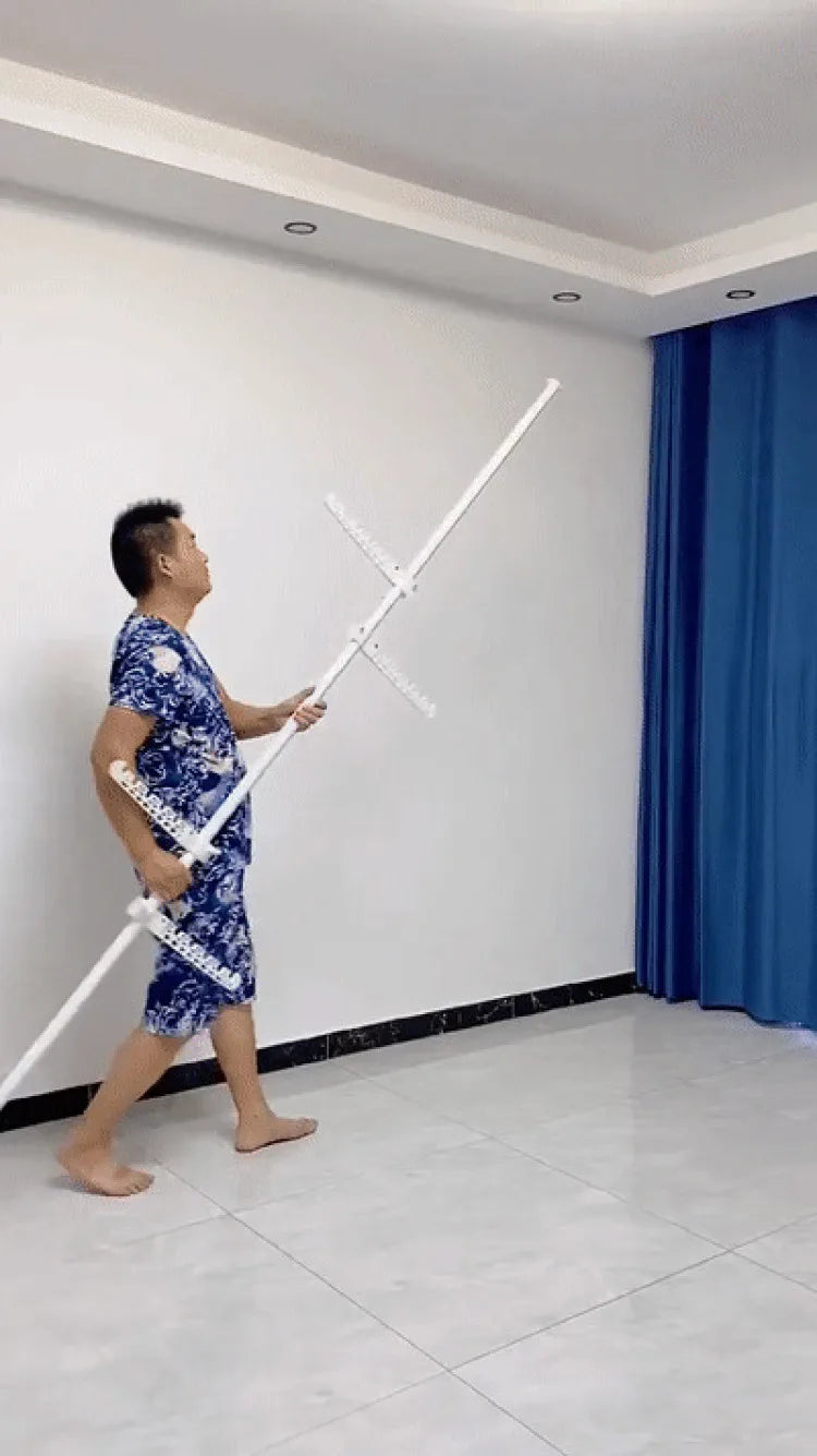 Household Flooring drying rack indoor telescopic pole drying rack Balcony Window Retractable drying rod Fixed Hanging Coat Racks