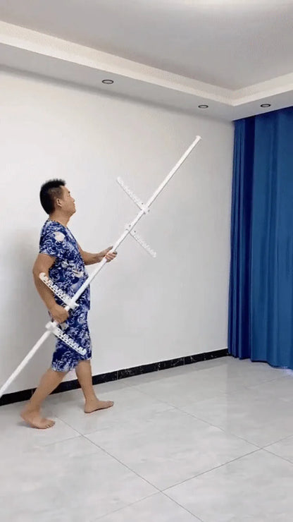 Household Flooring drying rack indoor telescopic pole drying rack Balcony Window Retractable drying rod Fixed Hanging Coat Racks