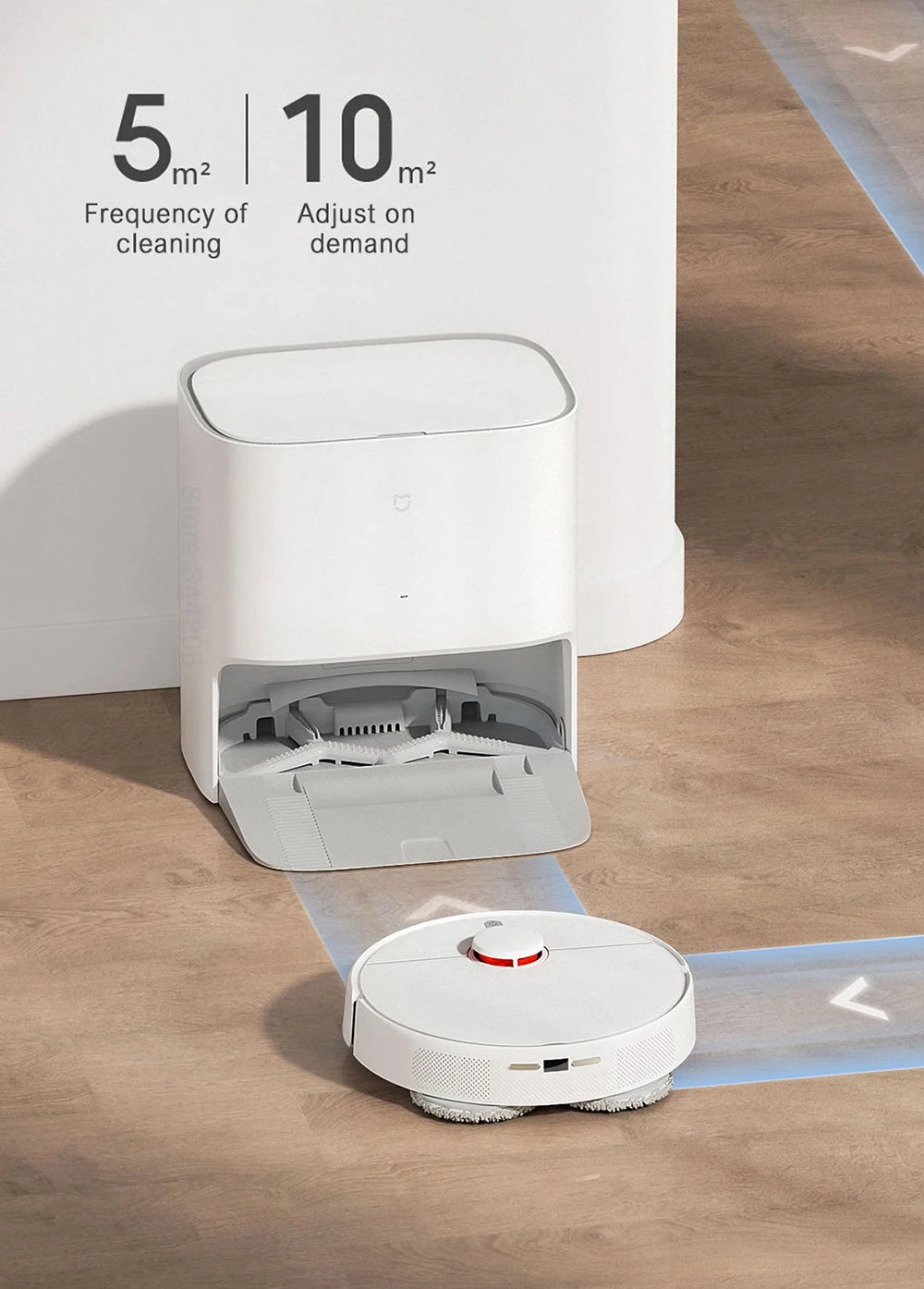 XIAOMI MIJIA Self Robot Vacuum Cleaners Mop 2 Smart Home Sweeping High Speed Rotary Scrubbing 5000PA Cyclone Suction LDS Laser