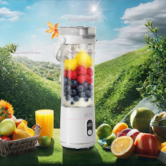 Portable Blender 4000mAh 600ML USB Rechargeable Electric Juicer for Smoothies Personal Fruit Mixer Compact Outdoor Fruit Blender