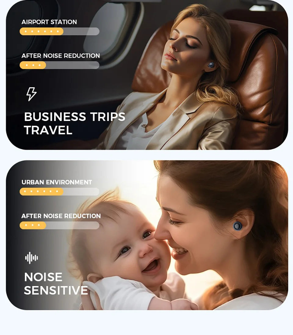 Quiet Ear Plugs for Sleeping Noise Reduction Super Soft Reusable Hearing Protection Anti noise earplugs for Concerts Travel Work
