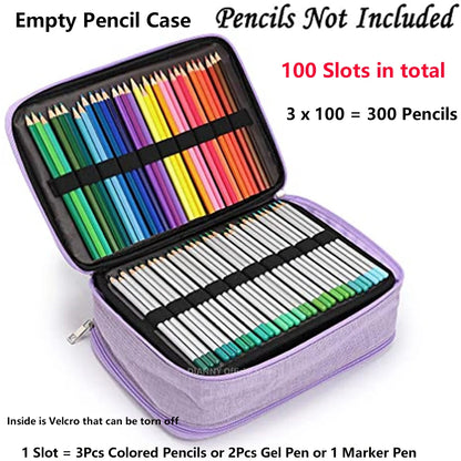 School Pencil Case Supplies 300 Slots Pencilcase Stationery Organizer Acsesories Large Capacity Pen Box Kit Aesthetic Bag Pouch