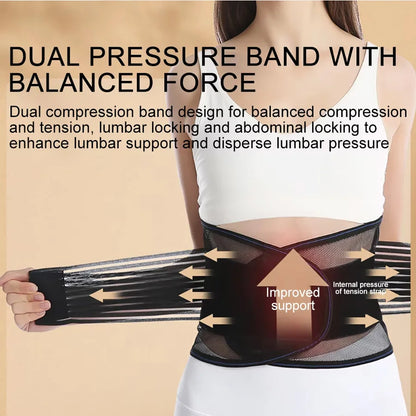 Back Brace Men Women Waist Support Beltm Breathable Adjustable Lumbar Support Belt for Herniated Disc Scoliosis Back Pain Relief