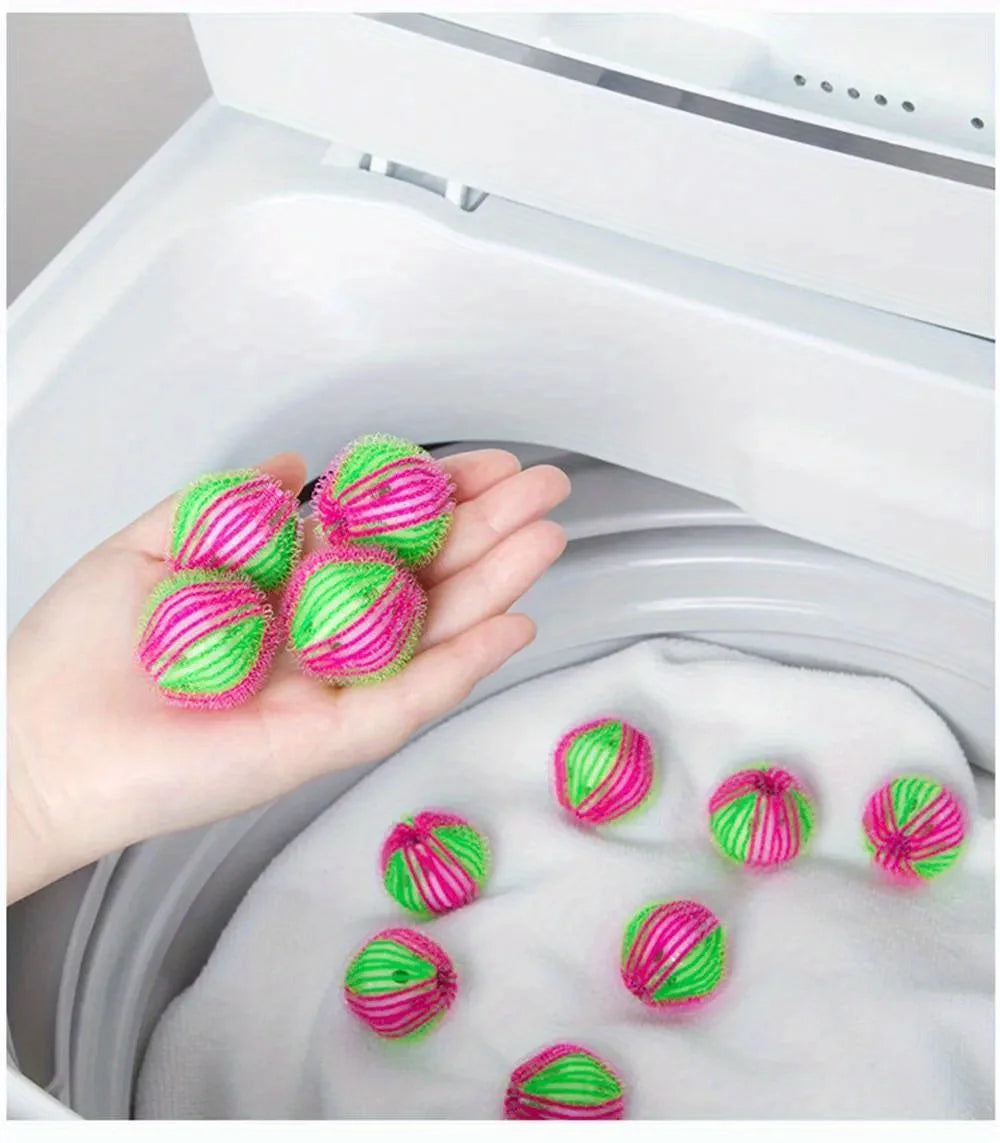 6PCS Pet Hair Remover for Laundry Lint Remover Washing Balls Reusable Dryer Nylon Balls Dogs Cats Hair Lint Remover for Laundry