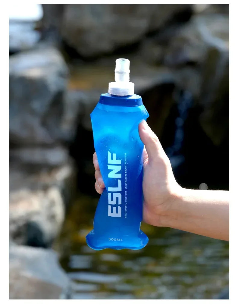 500ml Outdoor Sport Camping Running Sport Bicycle Soft Water Bottle Folding TPU Soft Flask Water Bag
