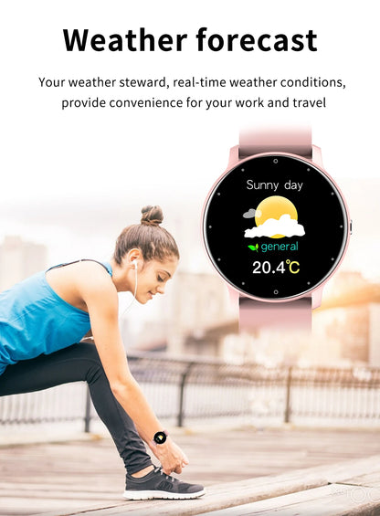 Fashion Men's Smart Watch Full Touch Screen Sports Fitness Tracker IP68 Waterproof Bluetooth Smartwatch for Men Women Smartphone