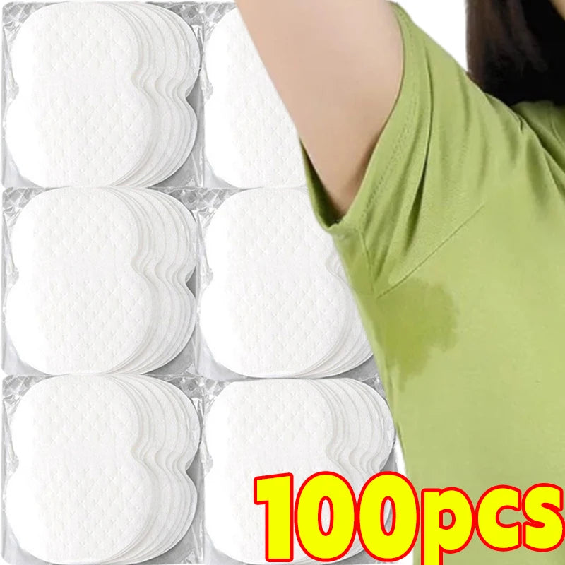 10/500Pcs Disposable Underarm Armpit Sweat Pads Sweat-absorbing Patch Summer Deodorants Non-woven Pads Breathable Ultra-thin