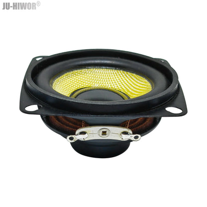 2pcs 4 Ohms 5W 53mm Square 16 Core Dual Neodymium Magnetic Waterproof Speaker 2 inch Yellow Glassfiber bluetooth Loudspeaker