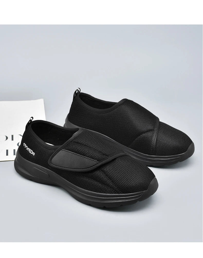 Diabetic Shoes for Men Wide Width Walking Shoes Slip-On Orthopedic Shoes for Swollen Feet Foot Pain Relief Cushion Sneakers