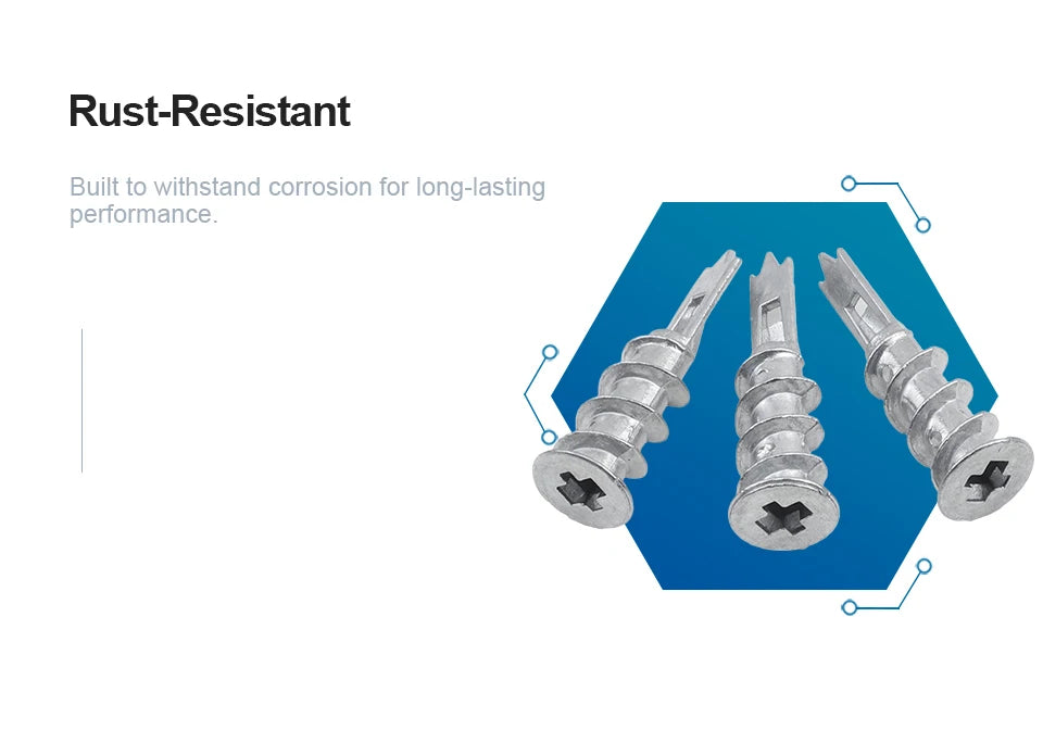 NINDEJIN 10/20/25pcs Zinc Alloy Steel Self-drilling Anchor 13*41mm Plasterboard Drywall Anchor Hollow Wall Anchor