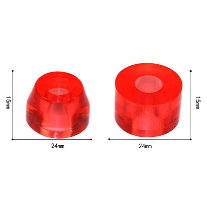 4Pcs Replacement Skateboard Shock-absorbing Pad Double Tilting Four Wheel Skateboard Bracket PU Pad Shock-absorbing Bowl Pad