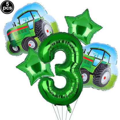 Farm Green Tractor Party Happy Birthday Banners Plates Napkins Tablecloths Farm Themed Birthday Party Supplies Decors