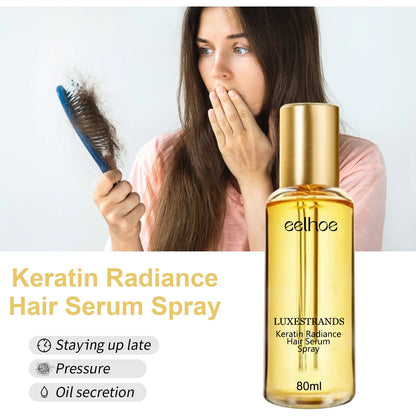 Straightening Hair Serum Spray Repair Keratin Smoothing Silky Soft Protein Correcting Anti Damaged Frizz Hair Treatment Essence