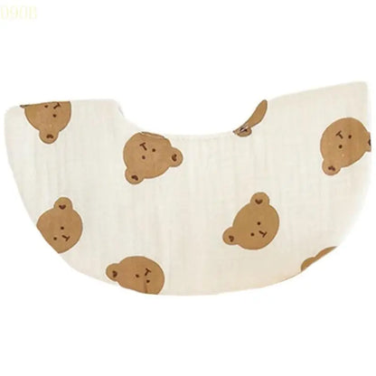 090B Baby Eating Bib for Newborns Comfortable Drooling Bib Saliva Towel Cartoon Print Waterproof Burp Cloth Shower Gift