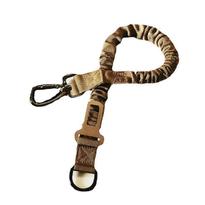 Dog Seat Belt 1-to-2 Extend Rope 54-90CM Elasticity Pet Safety Nylon Dog Leash with Car Seat Buckle Dog Accessories Olive Khaki
