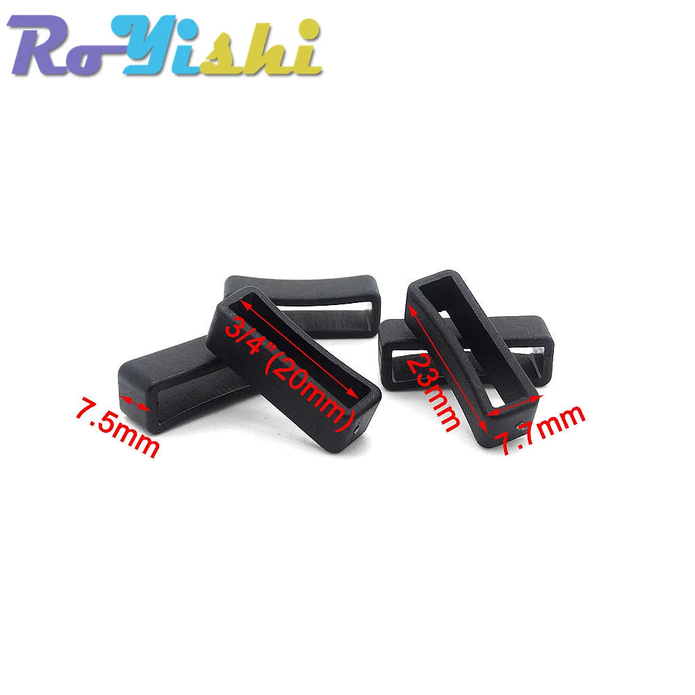 10 Pcs/Pack Plastic Belt Loop Keeper Square Loop Buckles Belt Harness Backpack Straps