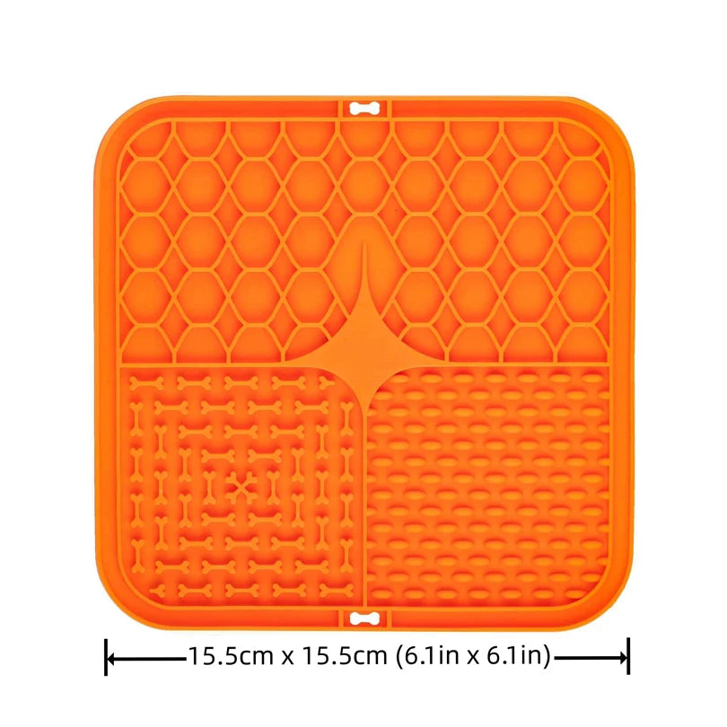 Silicone Pet Licking Pad for Dog & Cat | Anti-Choking Slow Feeder with Suction Cup | Yogurt Meal Mat & Slow Food Bowl Plate