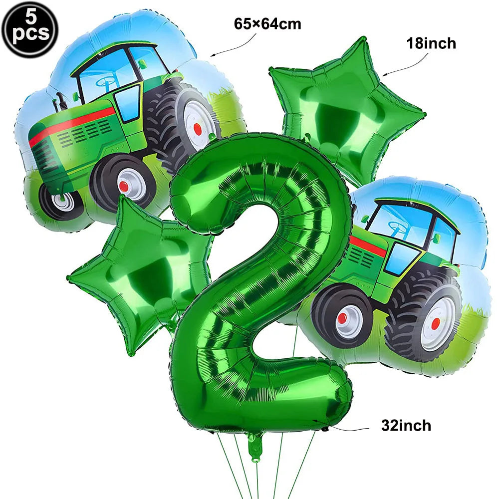Tractor Party Paper Plates Cups Napkins Banner Tractor Birthday Party Supplies Tractor Themed Party Decor for Party Farm Party