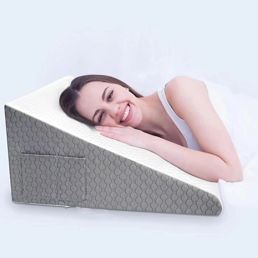 Wedge Pillows for Sleeping, Bed Pillow for After Surgery, Body Positioners for Leg Elevation, Acid Reflux, Gerd, Snoring Relief