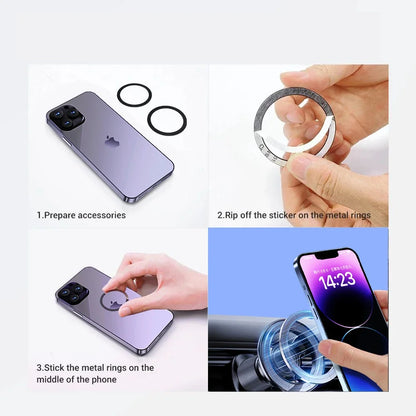 Magsafe Car Mount Magnetic Phone Holder for Air Vent with 360° Rotation Universal Phone Holders for iPhone 15