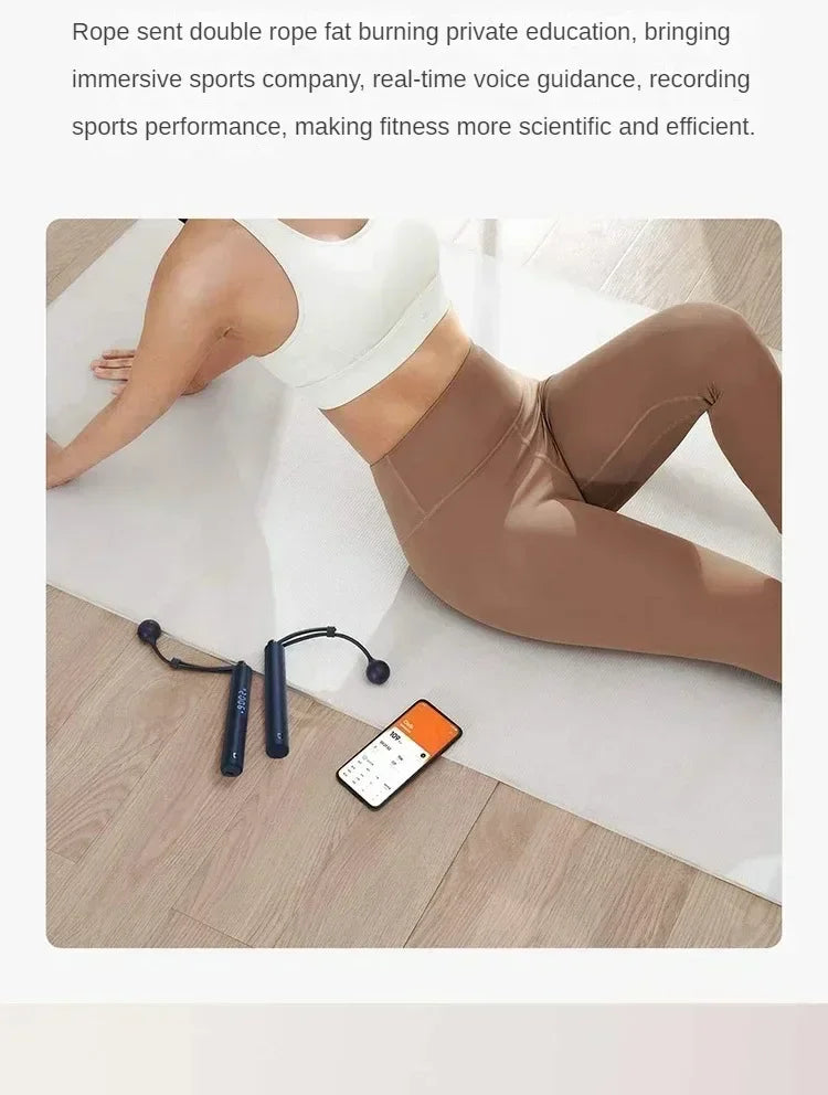 Mi Home Smart Jump Rope Counter, Xiaomi Jump Rope Thread with Fit App Adjustable Calorie Calculation for Sports and Fitness