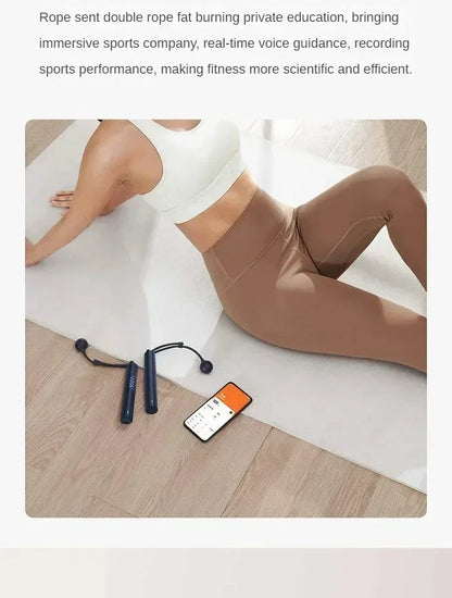Mi Home Smart Jump Rope Counter, Xiaomi Jump Rope Thread with Fit App Adjustable Calorie Calculation for Sports and Fitness