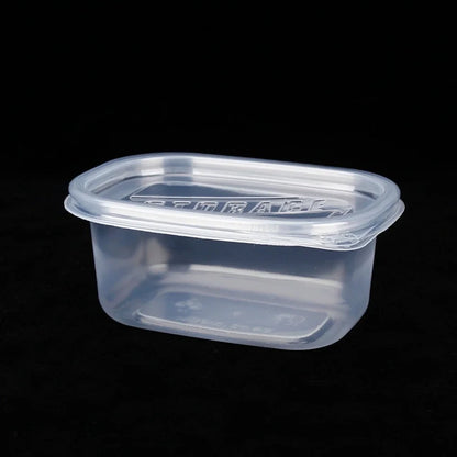 12pcs 280ML Rectangular Plastic Lunch Boxes Disposable Food Container Kitchen Sealed Box For Fruit Cake