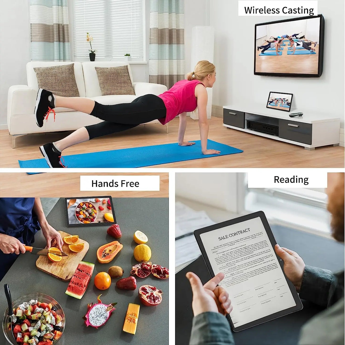 ATOUCH 10.1 Inch Android 12.0 Tablet HD Screen Dual SIM Card Dual Standby 6GB RAM 256GB ROM Tablet PC With Keyboard X19 Pro