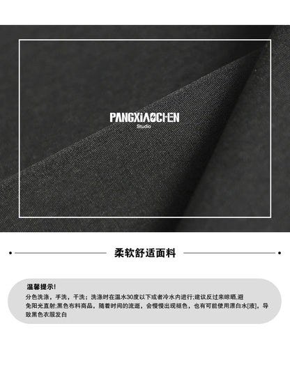 Men's shirt original 2023 new niche design feeling young men's fashion leisure loose black long sleeve shirt in the autumn