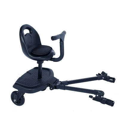 Innovative Baby Stroller Add - on: Auxiliary Pedal & Seat Combo for Hassle - Free Outings with Two Kids