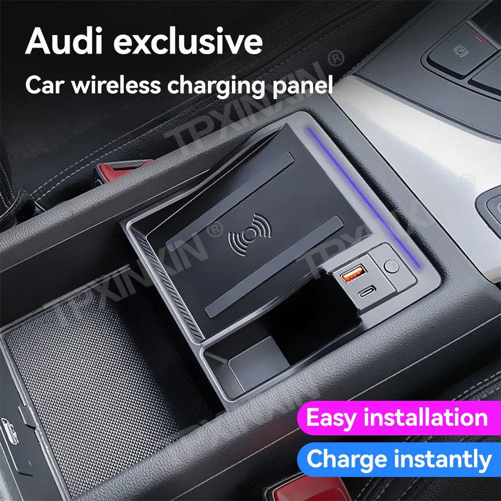 For Audi A4L A5 2017 2018 2019 2020 2021 2022-2024 Interior Modification Accessories Car Dashboard Holder Quick Wireless Charger