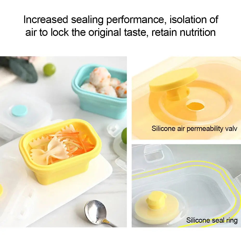 4pcs Refrigerator Organizer Food Storage Container with Lid Handle Fresh-Keeping Box Case Fridge Reusable Crisper Storage