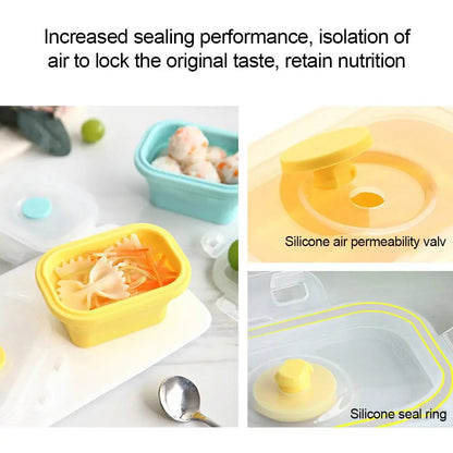 4pcs Refrigerator Organizer Food Storage Container with Lid Handle Fresh-Keeping Box Case Fridge Reusable Crisper Storage