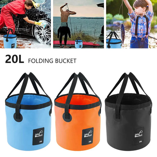 12L 20L Bowl Sink Washing Bag Car Wash Bucket Portable Outdoor Travel Foldable Water Multifunction Folding
