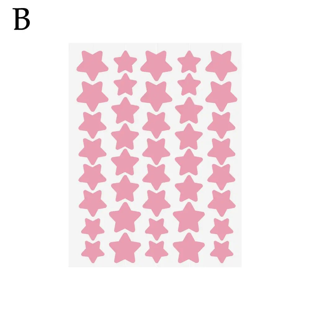40pcs Pimple Patches Colorful Star-Shaped PE Pimple Patches For Ance Cute And Invisible Pimple Cover Stickers for Pimple Removal