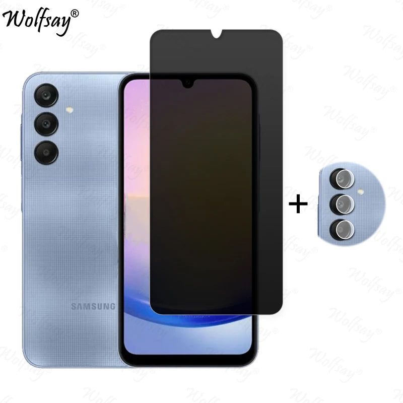 Privacy Screen Protector For Samsung Galaxy A25 5G Anti-Spy Tempered Glass Samsung A25 5G Camera Glass For Samsung A25 5G Glass