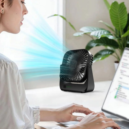 Mini Portable Fan,USB Desk Fan Table,Quiet 4 Speed Wind Personal Fan 360°Rotatable Head Standing Fans for Room Camping Hom